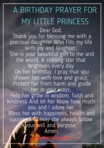 A Birthday prayer for my little princess