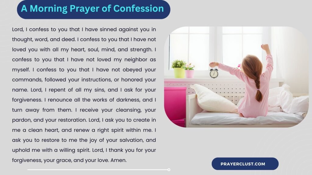 A Morning Prayer of Confession