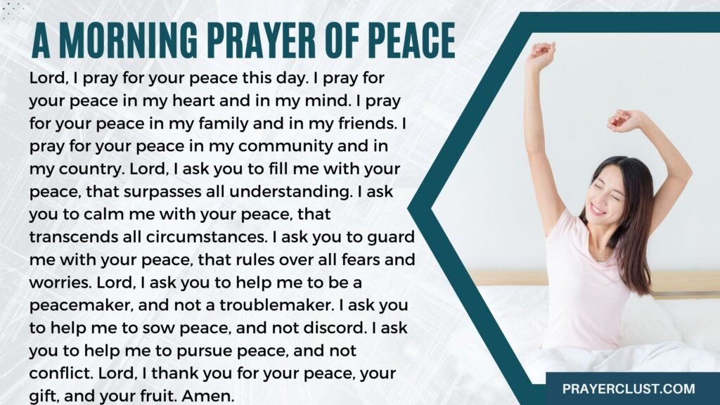 A Morning Prayer of Peace