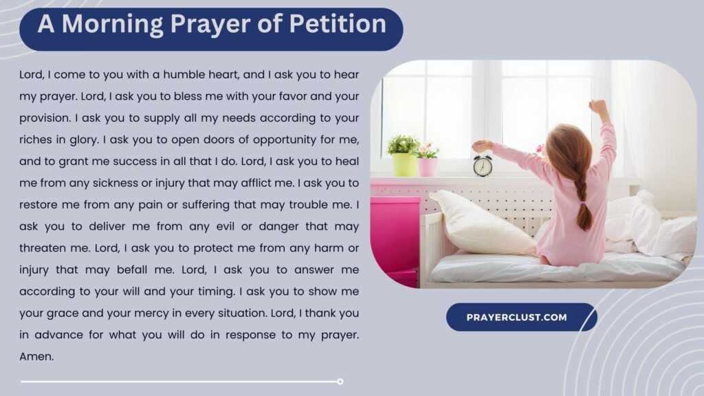 A Morning Prayer of Petition