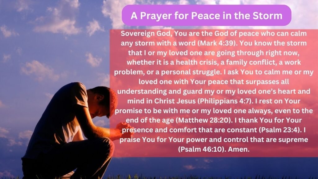A Prayer for Peace in the Storm