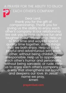 A Prayer for the Ability to Enjoy Each Other’s Company