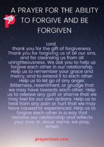 A Prayer for the Ability to Forgive and Be Forgiven