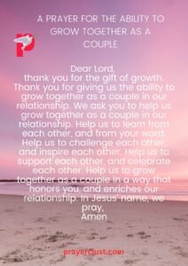A Prayer for the Ability to Grow Together as a Couple