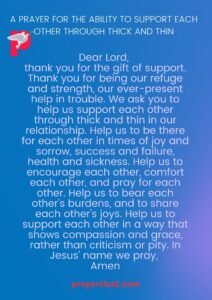 A Prayer for the Ability to Support Each Other Through Thick and Thin
