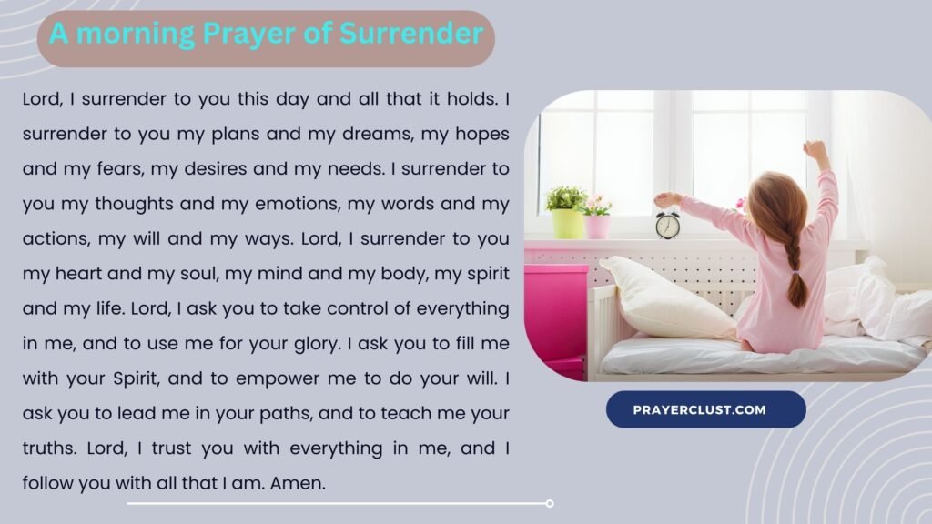 A Morning Prayer of Surrender