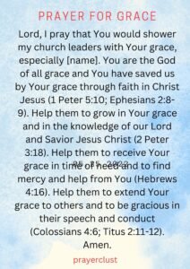 Prayer for Grace