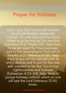 Prayer for Holiness