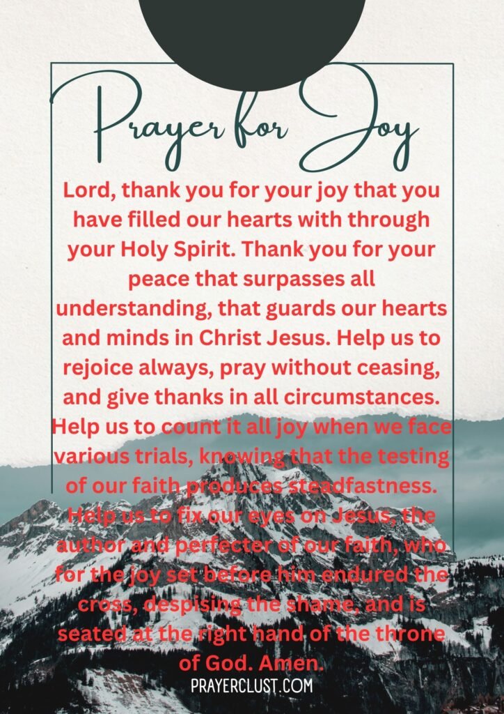 Prayer for Joy