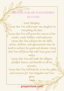 Prayer for My Daughter's Success
