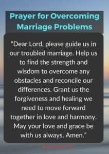 Prayer for Overcoming Marriage Problems