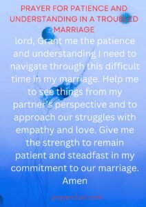 Prayer for Patience and Understanding in a Troubled Marriage