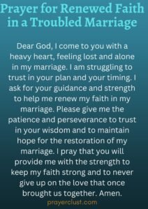 Prayer for Renewed Faith in a Troubled Marriage