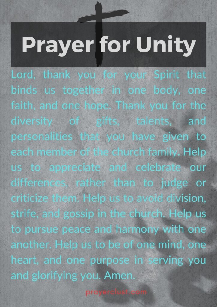 Prayer for Unity