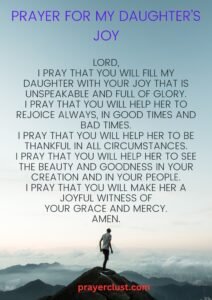 Prayer for my daughter’s joy.
