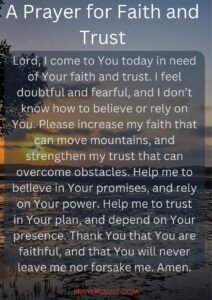 A Prayer for Faith and Trust