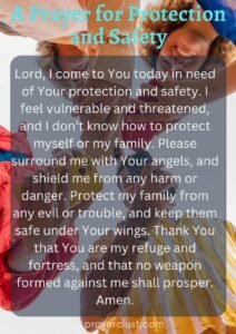 A Prayer for Protection and Safety