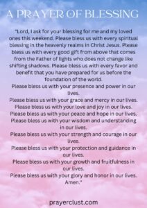 A prayer of blessing