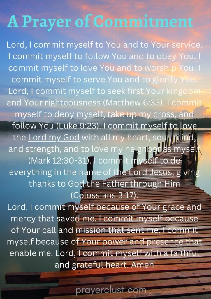 A Prayer of Commitment