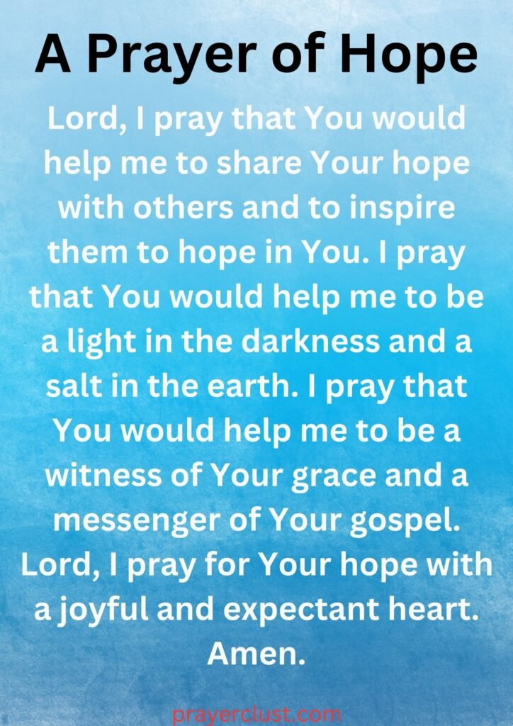 A Prayer of Hope
