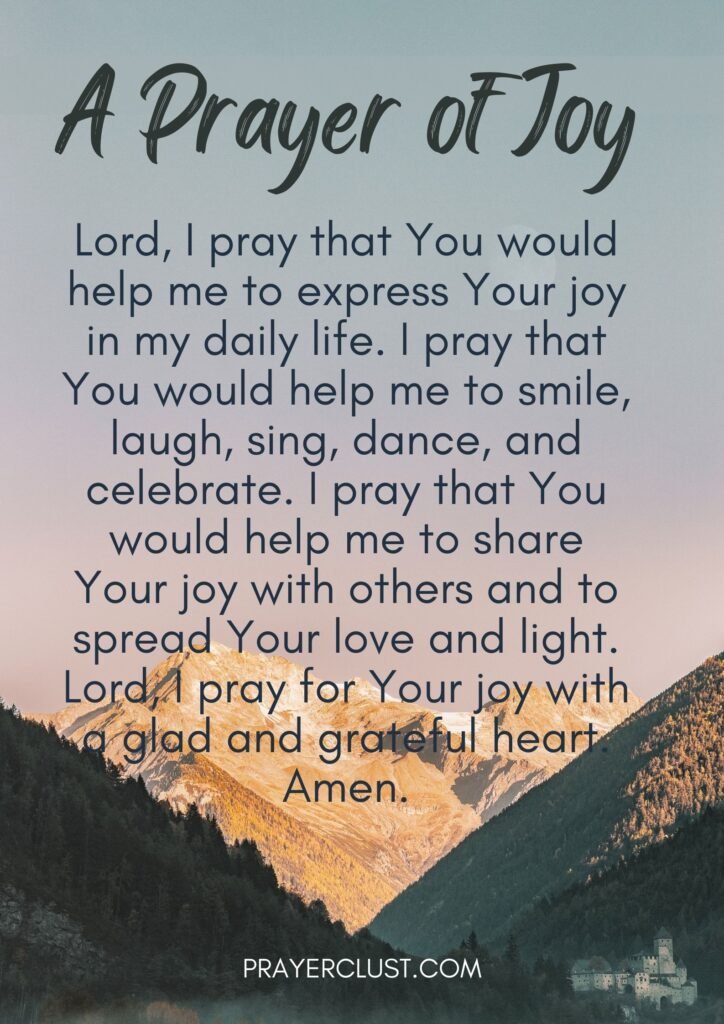 A Prayer of Joy