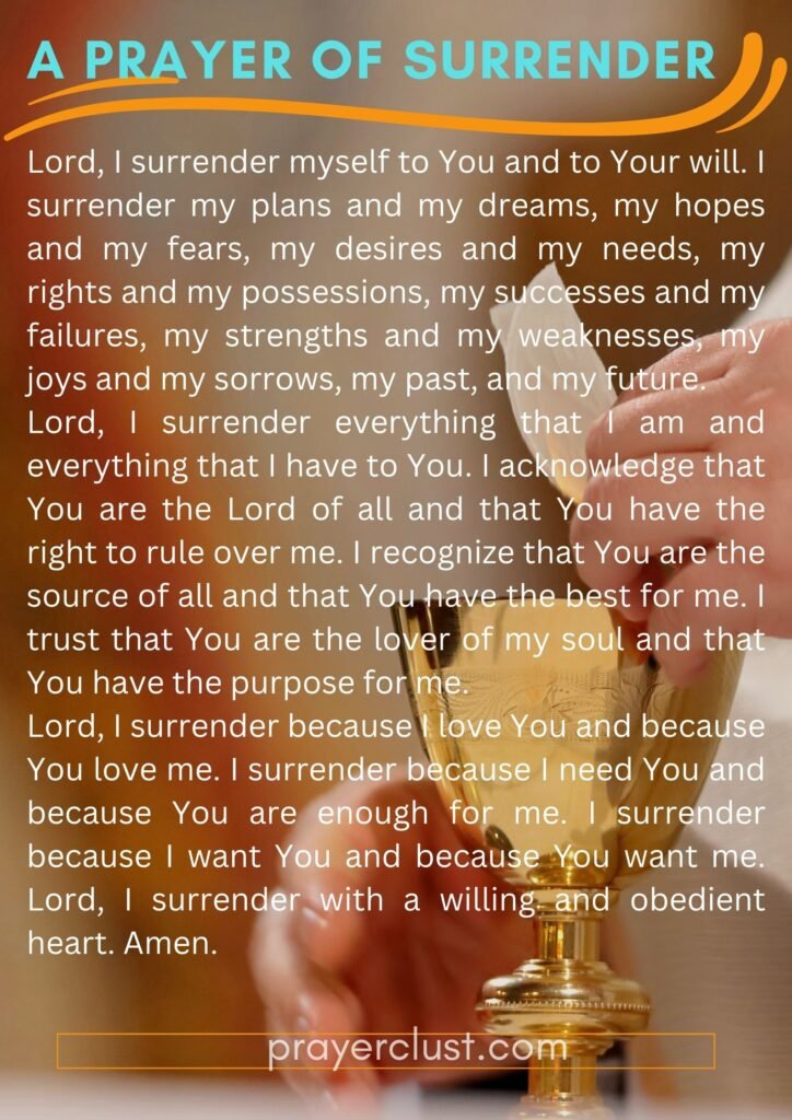A Prayer of Surrender