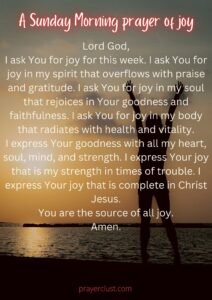 A Sunday Morning prayer of joy