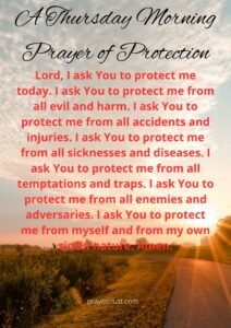 A Thursday Morning Prayer of Protection