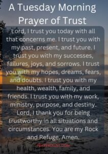 A Tuesday Morning Prayer of Trust