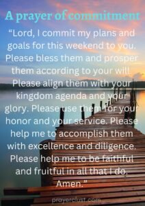 A prayer of commitment