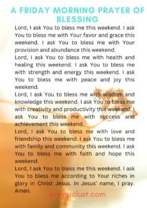 A Friday Morning Prayer of Blessing