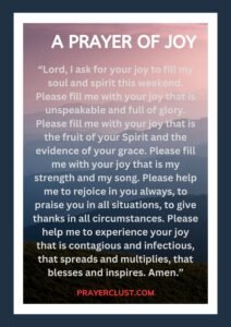 A prayer of joy