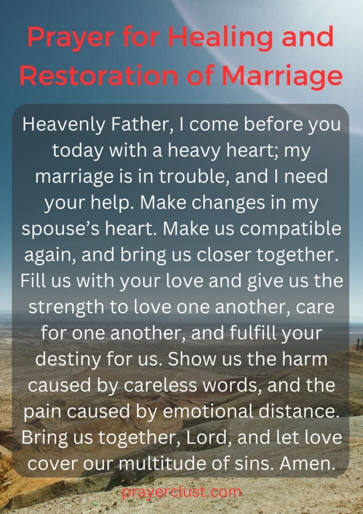 25 Short Healing Prayers for Marriage Restoration: Hope and Healing for ...
