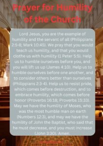 Prayer for Humility of the Church