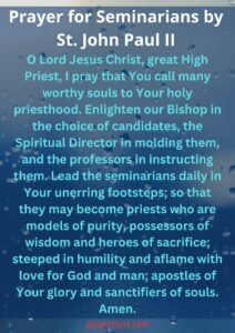 Prayer for Seminarians by St. John Paul II