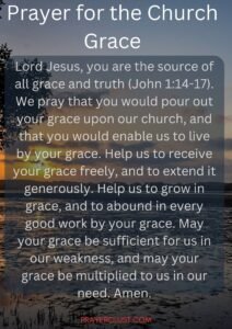 Prayer for the Church Grace