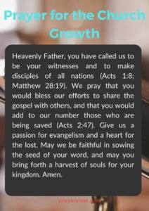 Prayer for the Church Growth