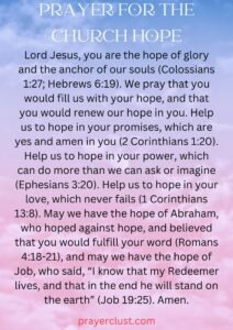 Prayer for the Church Hope