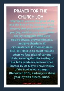 Prayer for the Church Joy