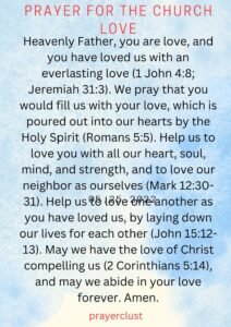Prayer for the Church Love