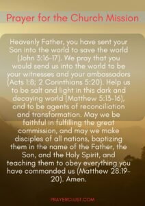 Prayer for the Church Mission