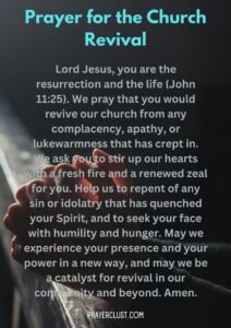 Prayer for the Church Revival