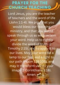 Prayer for the Church Teaching