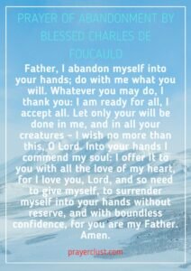 Prayer of Abandonment by Blessed Charles de Foucauld