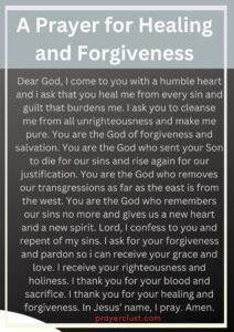 A Prayer for Healing and Forgiveness