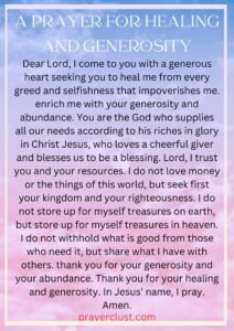 A Prayer for Healing and Generosity