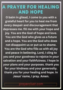 A Prayer for Healing and Hope