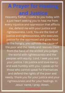 A Prayer for Healing and Justice