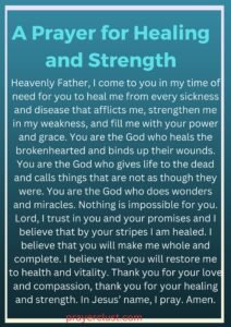 A Prayer for Healing and Strength