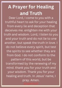 A Prayer for Healing and Truth
